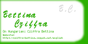 bettina cziffra business card